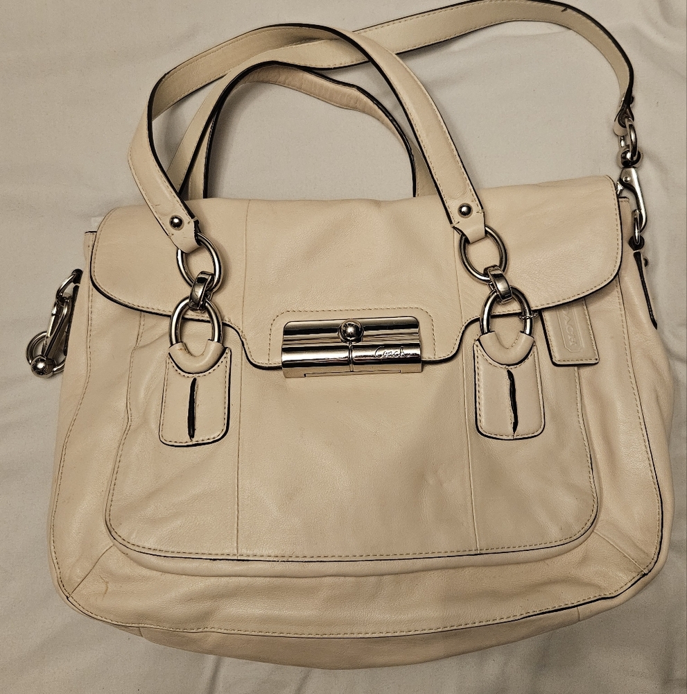 Coach Kristin Leather Satchel - Cream